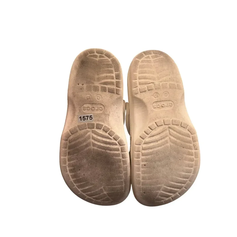 Crocs Kid's 13C White Classic Comfort Slingback Sandals